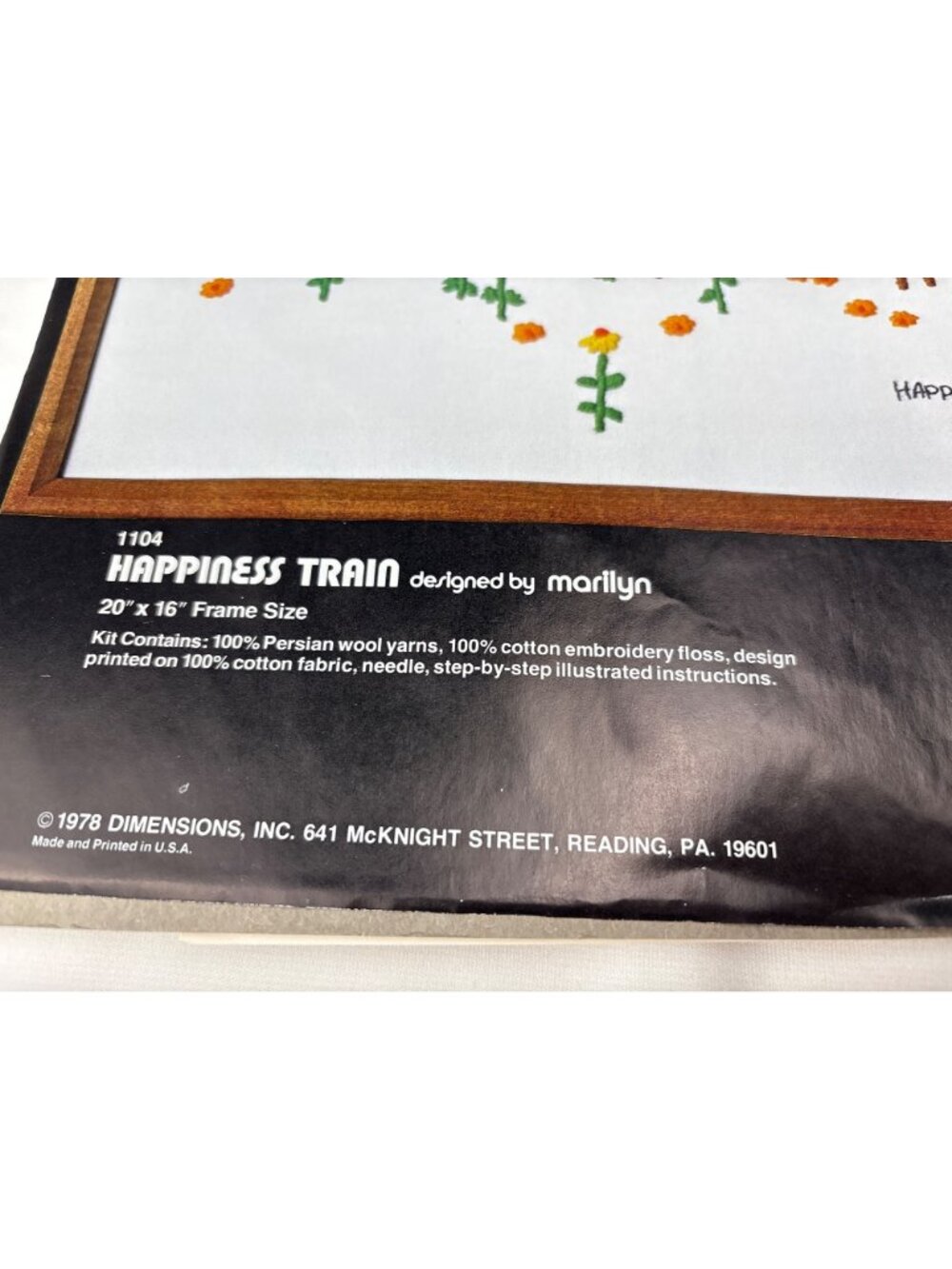 Dimensions Happiness Train Crewel Kit Finished Size 16"x20" Embroidery Craft - Picture 2 of 12